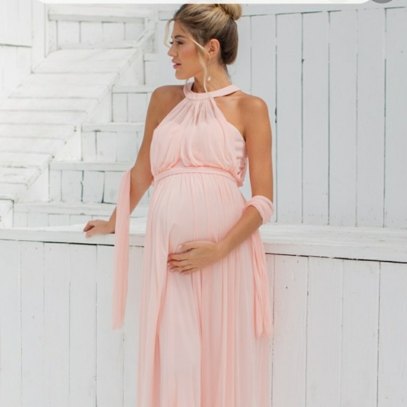 blush dress maternity